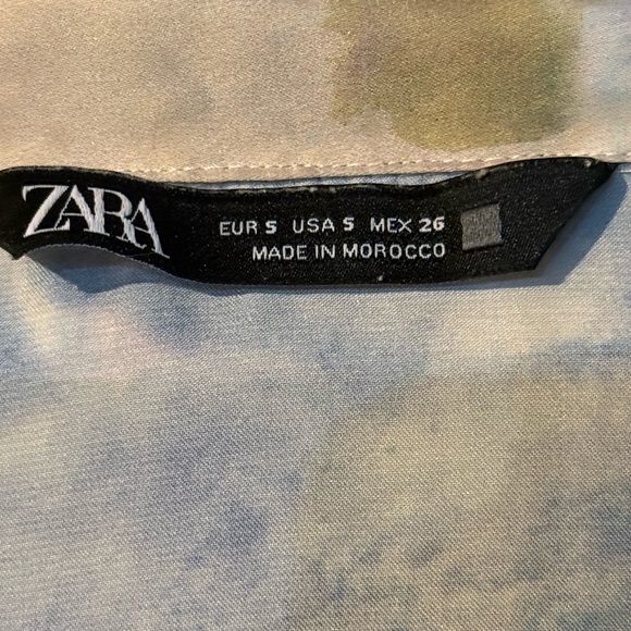 Zara tie-dye satin effect oversized blouse. - Picture 4 of 5